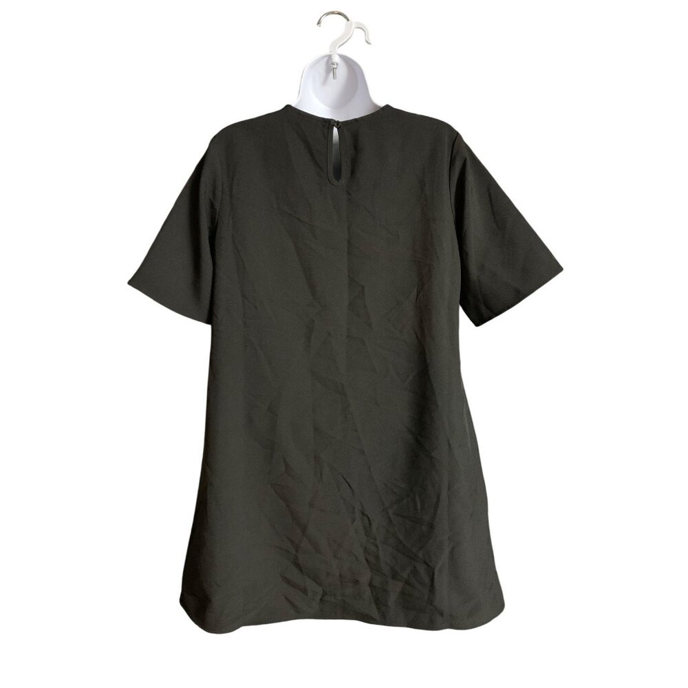 A New Day Womens Black Bow Accent Short Sleeve A-Line Dress Size Small - Picture 3 of 11